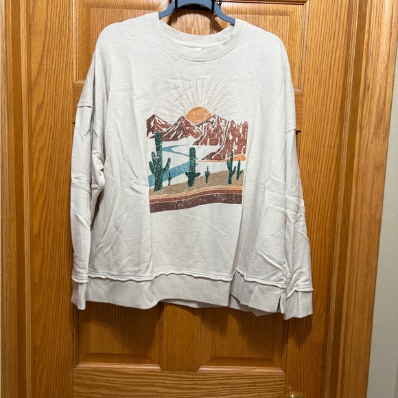 Natural Reflections Cream Ribbed Top - Picture 1 of 8